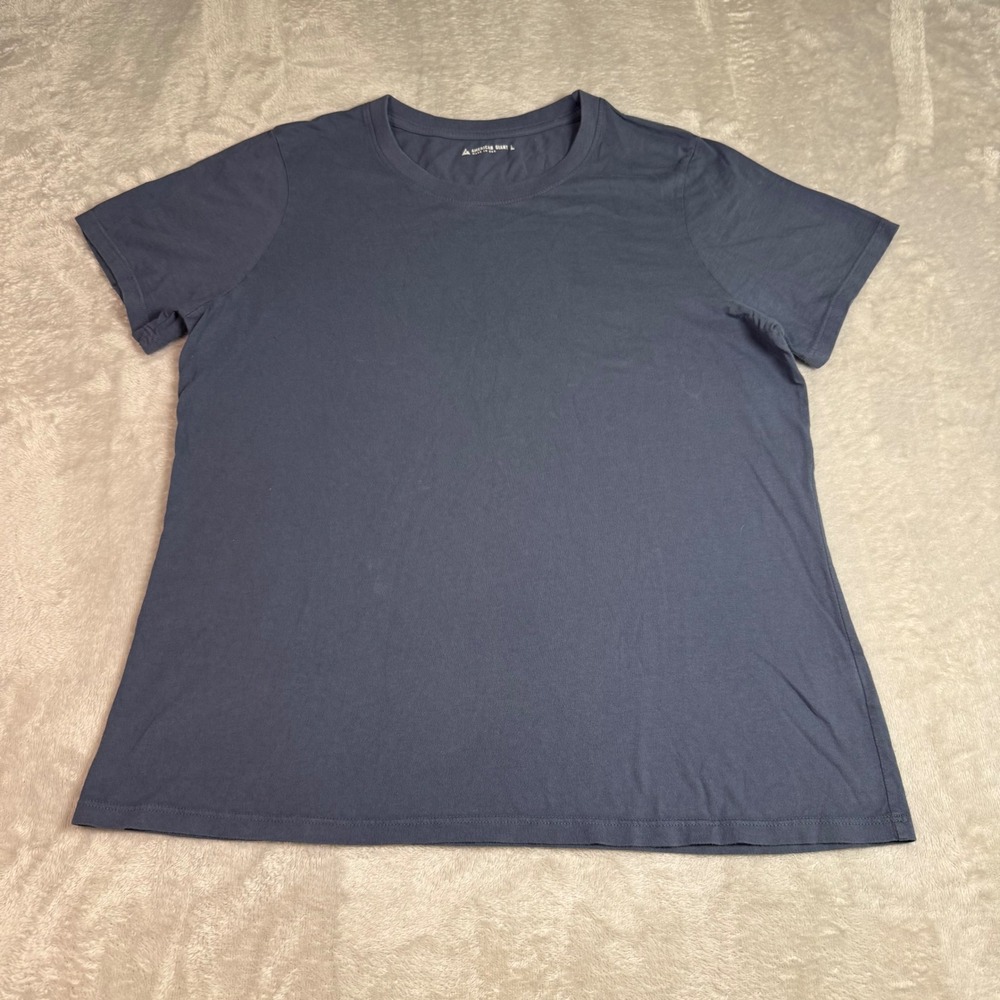 NWOT American Giant Womens Crewneck Short Sleeve T-Shirt L Blue Made in USA